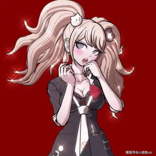 弹丸论破江之岛盾子立绘扎起头发戴眼镜的盾子有没有更可