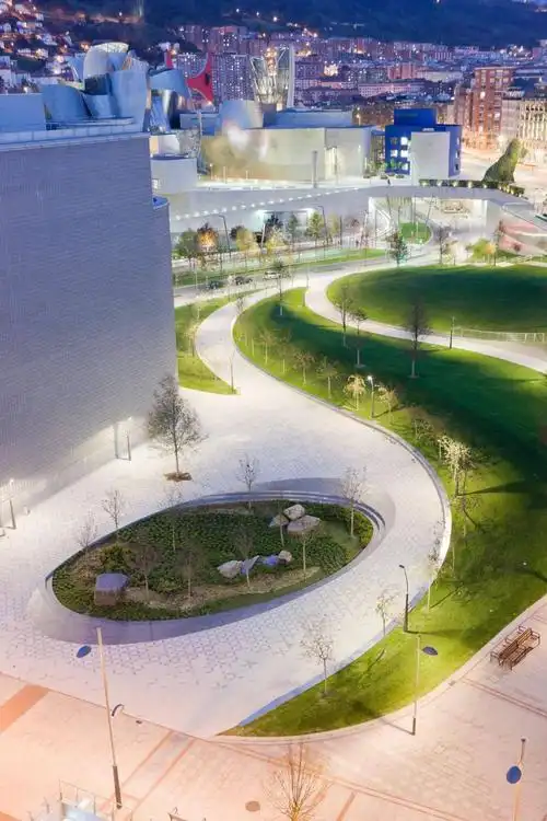 办公楼前的景观,设计参照来了