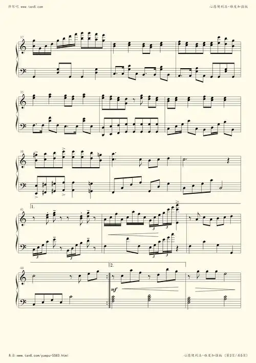钢琴谱:心愿便利贴-y度加版