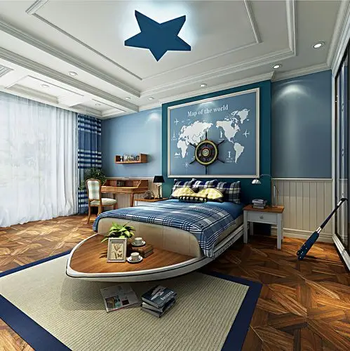 男孩儿童房效果图,男孩儿童房效果图案例_2023装修效果图-齐家网装修