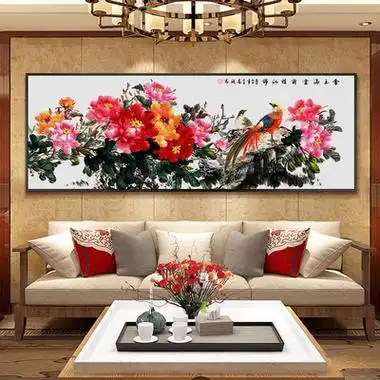 客厅挂牡丹画好不好_牡丹图挂客厅风水_卧室挂牡丹图的风水