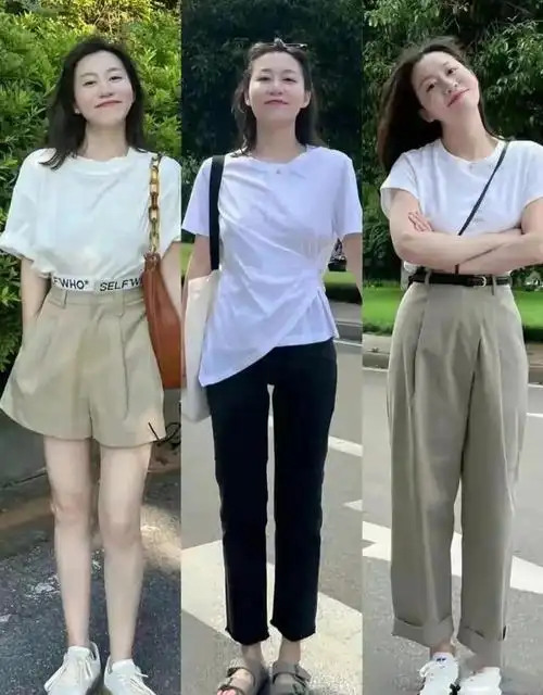 这才是夏天"t恤"该有的打扮:搭配单车裤,裙子就够,轻松洋气