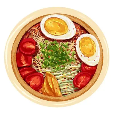 冷面美食元素原创素材