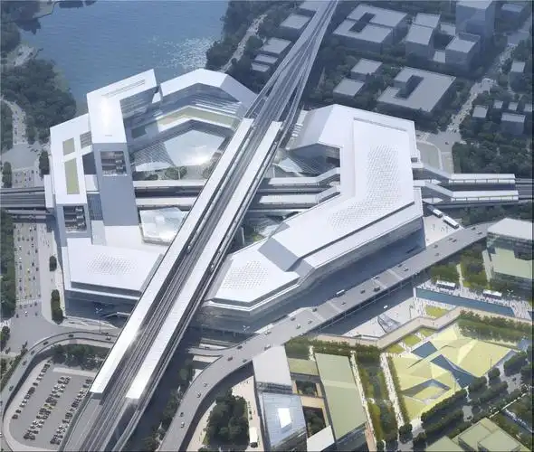 沪苏湖铁路汾湖站站房工程开工建设,将建为综合交通枢纽车站