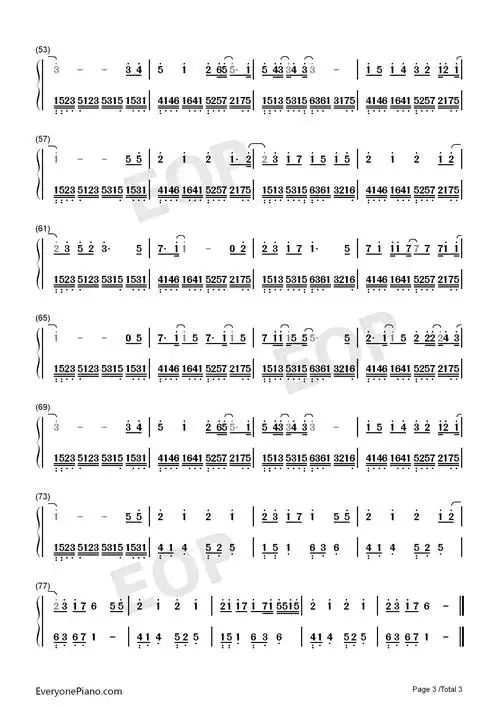 心跳的证明-一吻定情心动版主题曲双手简谱预览3