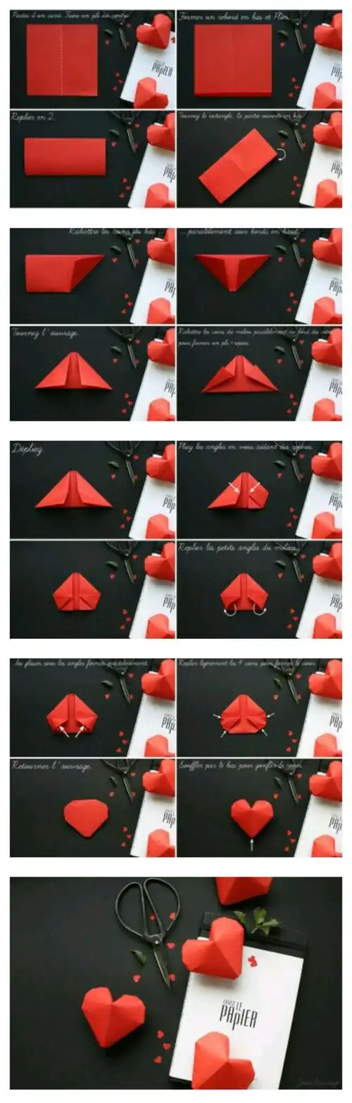 立体心形折法 - 堆糖,美图壁纸兴趣社区