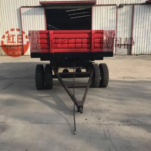 拖拉机配套农用平板拖车 液压后翻农用平板车斗 气刹车斗