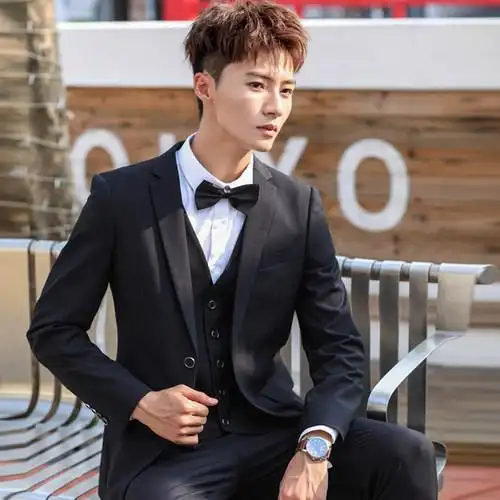 西服套装男士外套韩版修身伴郎新郎结婚商务休闲职业正装小西装男
