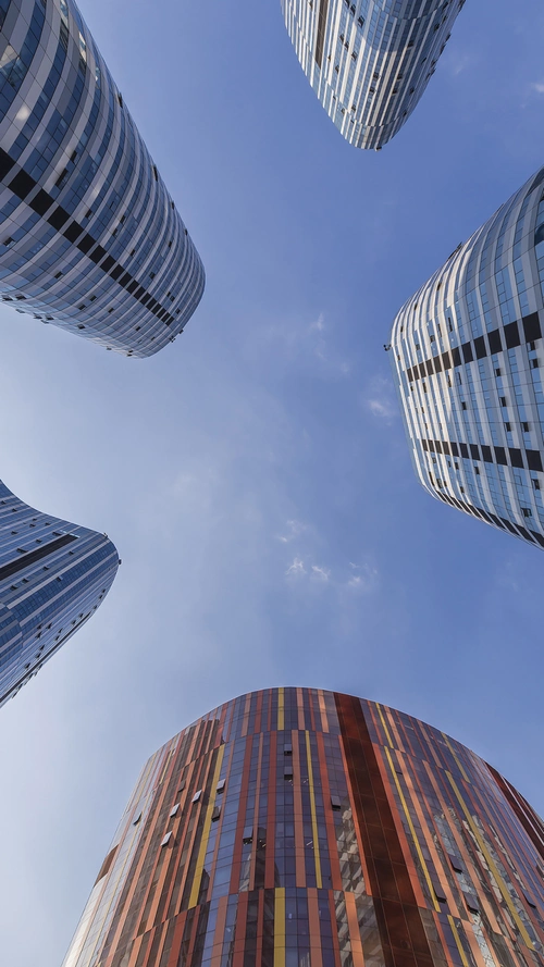 高楼大厦商务h5背景素材