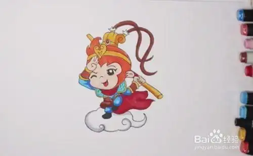 简笔画大圣归来孙悟空怎么画大圣归来孙悟空简笔画彩色齐天大圣孙悟空