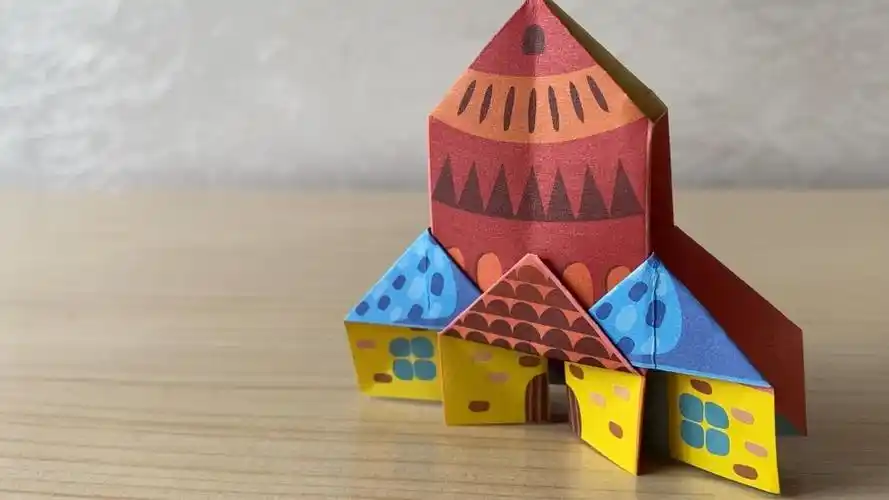 小洋楼图片折纸