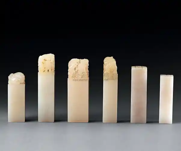 2434 寿山荔枝洞石章 (六件)