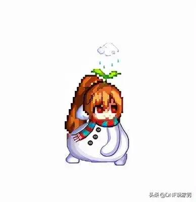dnf新版像素头动态图展示!搭配雪人装扮,你就是阿拉德最靓的仔