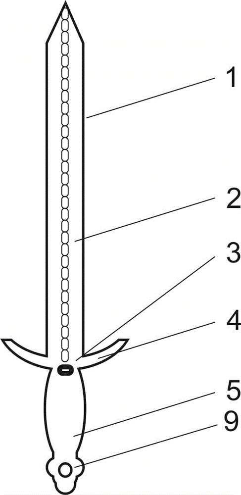 一种发光健身宝剑制造技术
