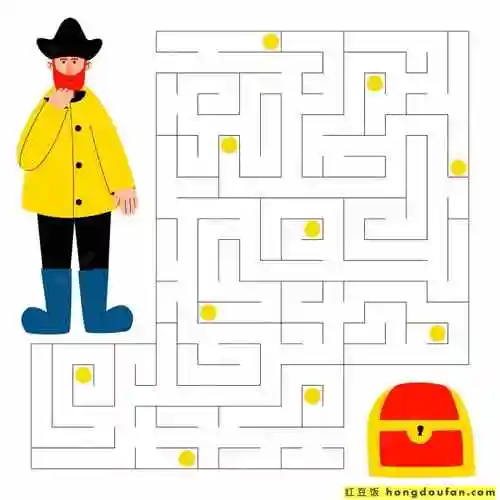 12张有趣的儿童假期活动迷宫游戏图纸免费下载-红豆饭小学生简笔画