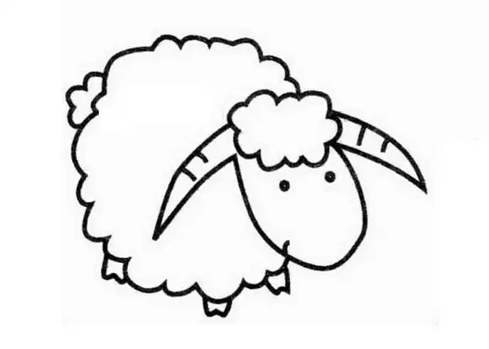 羊一笔画简笔画