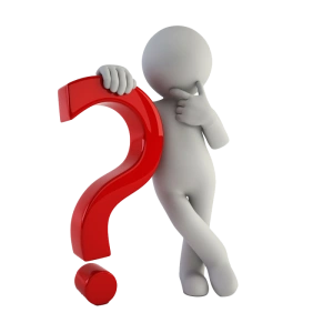 靠问号的立体小人