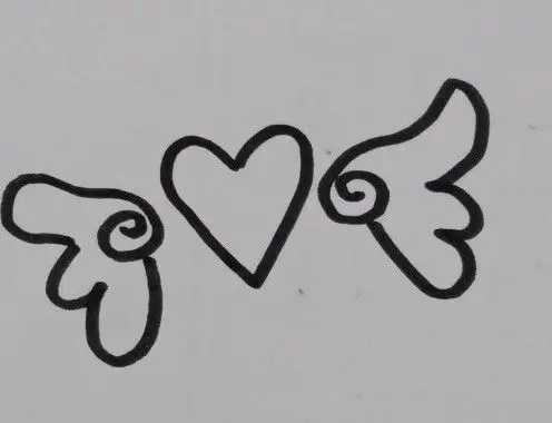 怎样画爱心天使 简单儿童画-简笔画大全-魔术铺