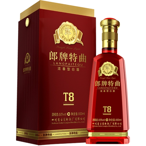郎酒白酒 langjiu 郎酒 郎牌特曲t8 浓香型白酒 50度500ml 单瓶装多少