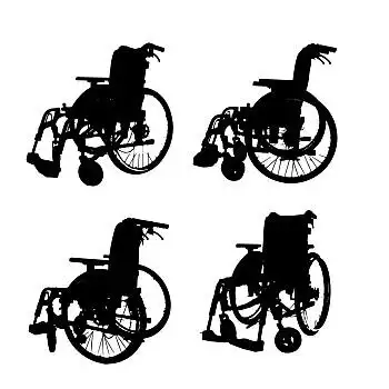 矢量,剪影,轮椅,白色