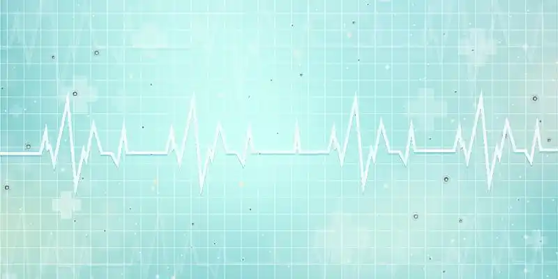 背景心电图生物医疗医药医护科技几何色块图形展板背创意医疗模糊背景