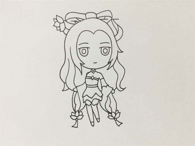 貂蝉简笔画王者荣耀貂蝉简笔画