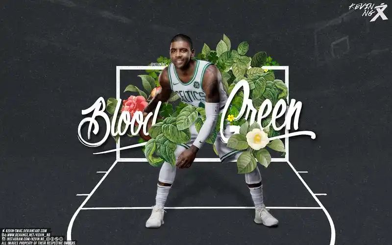 壁纸:kyrie irving 'blood green'