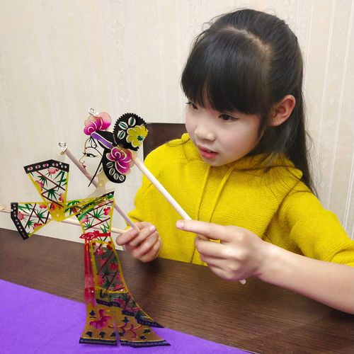 民间特色手工艺品皮影戏人偶手工diy道具幼儿园制作材料包儿童