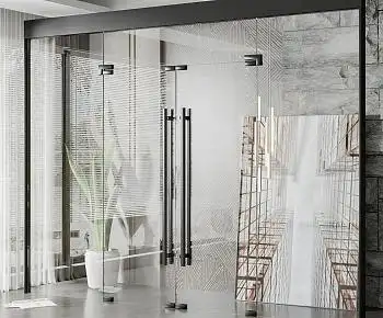 现代办公室双开玻璃门-id:1295150