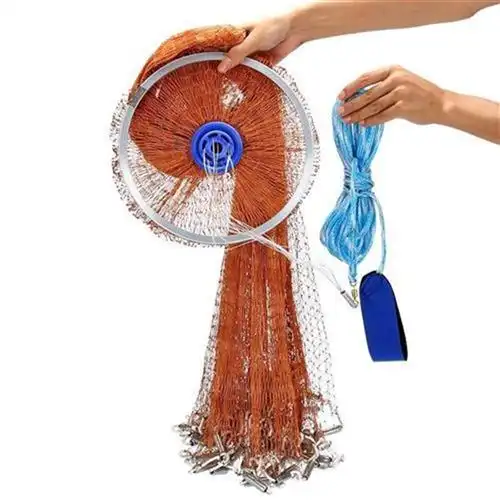 纯手大手织轮胎线撒网工力马手撒网编抛网2指5指铅坠渔网易撒抡网