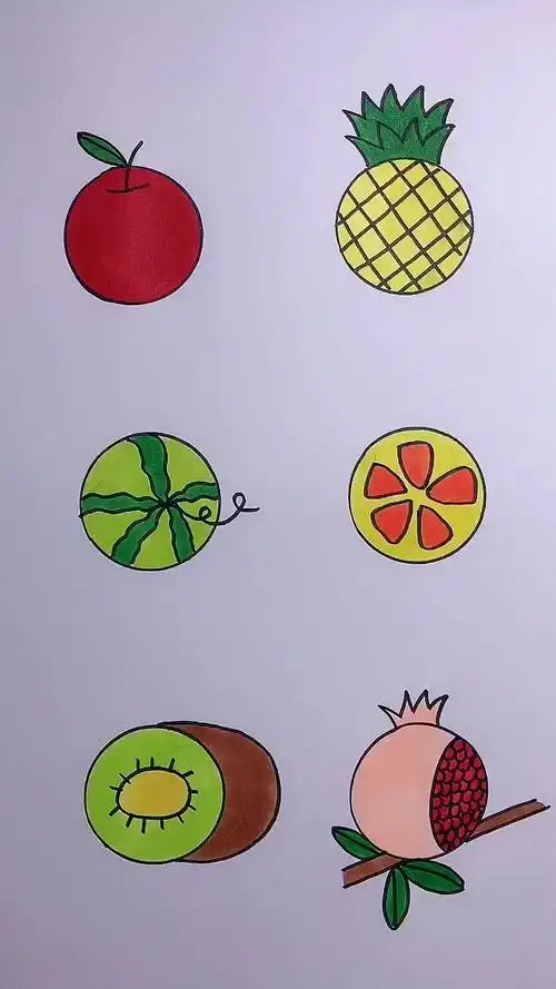 画画原来如此简单#圆圈画水果
