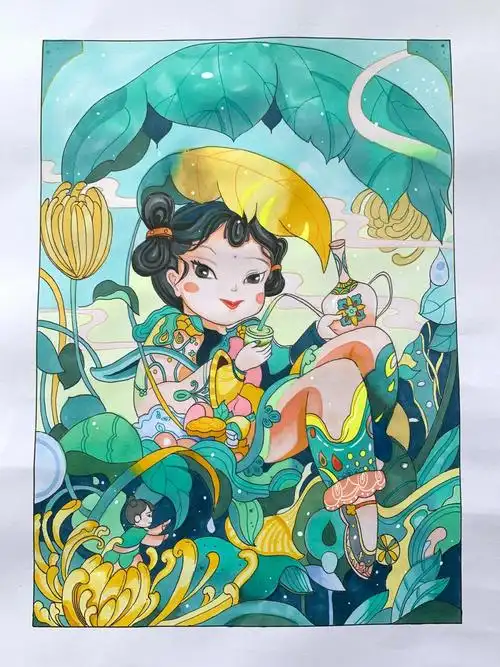 视觉传达设计考研马克笔手绘插画转手绘1