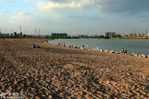 咸阳湖二期的魅力沙滩