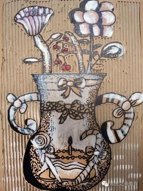 瓦楞纸画 | 小时候没看出来,你也是个时髦的料子