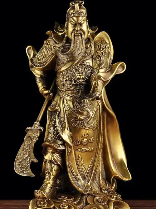 武财神关公,纯铜关二爷,关羽财神,铜像