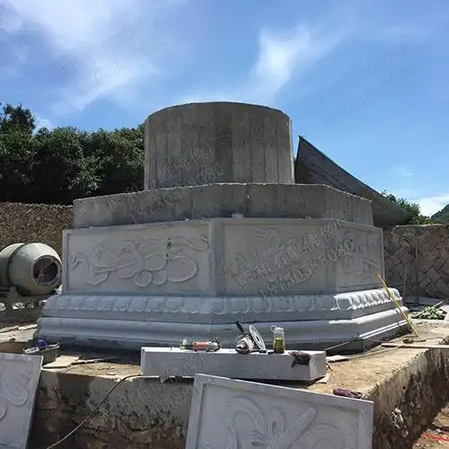 石雕观音底座安装,滴水观音石雕像