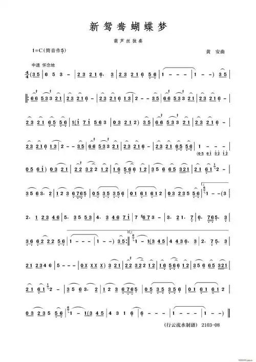 新鸳鸯蝴蝶梦葫芦丝