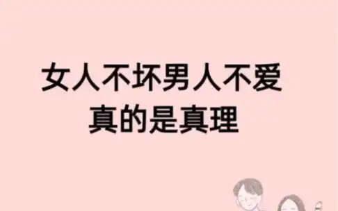 女人不坏,男人不爱,是两性相处过程中的真理