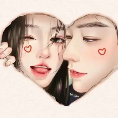 高仿真人手绘浪漫情侣头像图片 一人一张很低调的微信情头合集