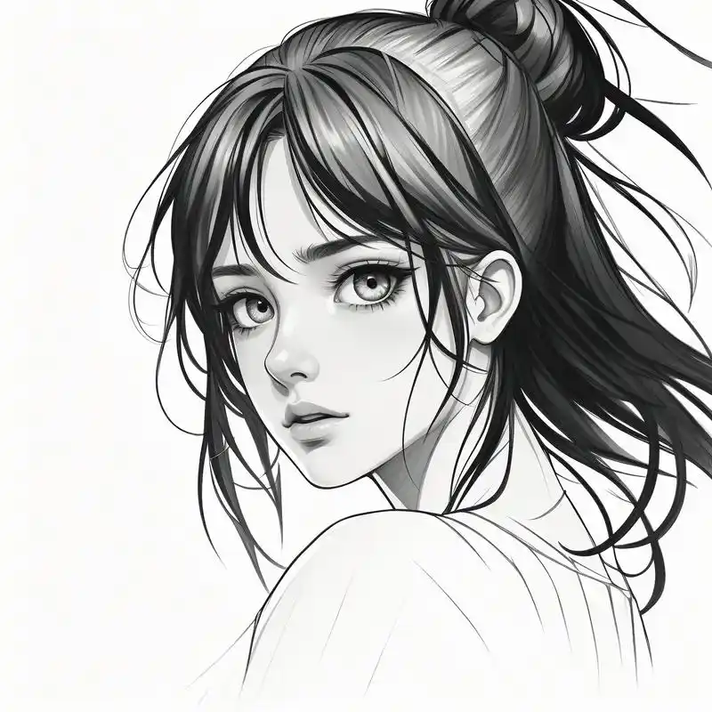 94悲伤情绪·黑白素描头像96