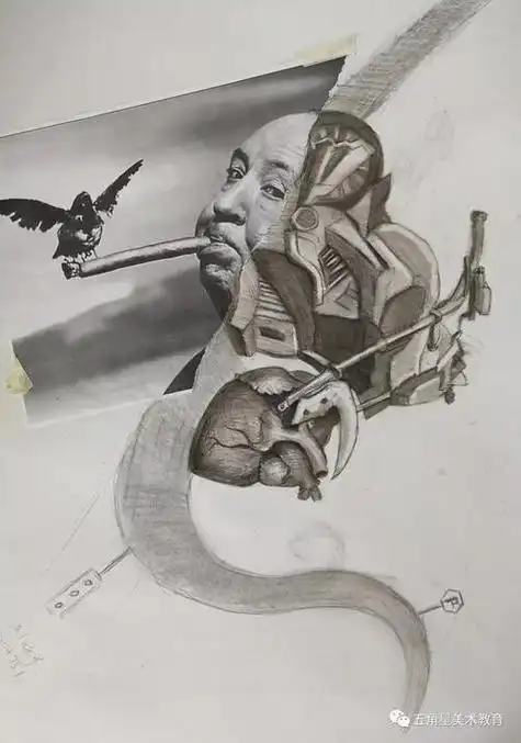 解构与重构素描 解构与重构素描图片创意素描