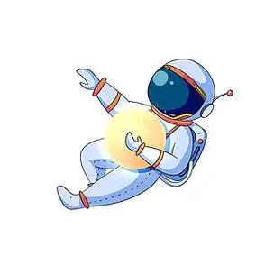 简约个性宇航员素材设计个性q版太空宇航员插画设计下载宇航员小版