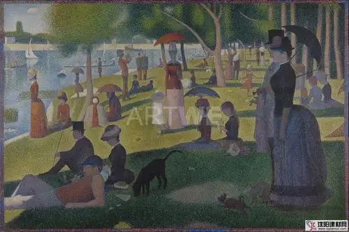 点彩派修拉作品《大碗岛的星期日下午》