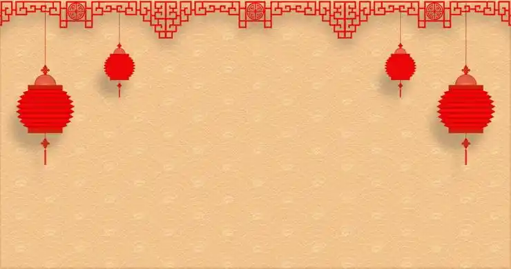 两张红色喜庆灯笼ppt背景图片