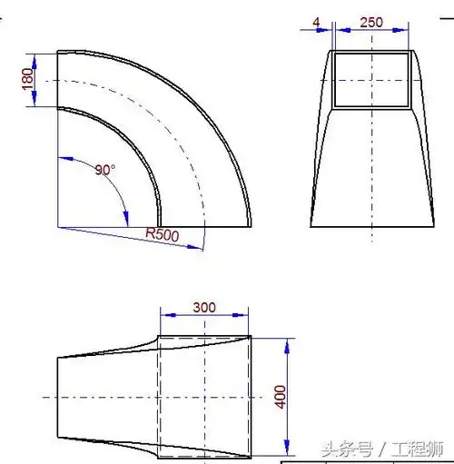 [分享]干通风的看过来!常见异型风管放样下料方法,暖通工程必懂