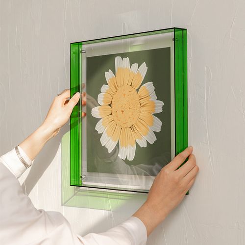 炫彩亚克力现代婚纱照玄关16寸20寸画框挂墙4k8k相框