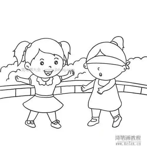 画母婴早教三位小朋友在玩捉迷藏游戏的简笔画图片捉迷藏简笔画捉迷藏