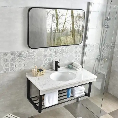 北欧卫生间洗漱台小户型浴室柜洗手洗脸盆柜组合大理石洗手台面盆