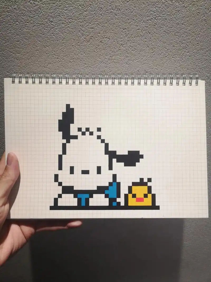 像素画:超可爱的帕恰狗.画一只送给你喜欢帕恰狗的朋友 #格子 - 抖音