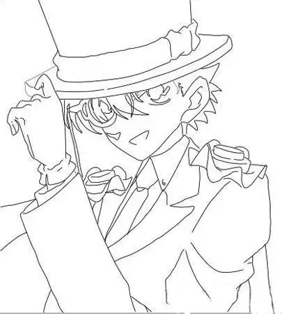 怪盗基德邪笑简笔画怪盗基德简笔画全身2022已更新今日更新